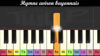 Apprenez lhymne de laviron bayonnais Pena Baïona au piano très facile pour enfant ou débutant [upl. by Nylcsoj433]