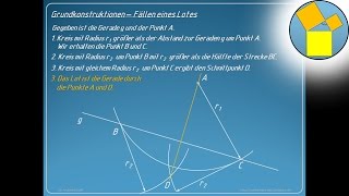 Grundkonstruktionen  Fällen eines Lotes  Rueff [upl. by Lorne]