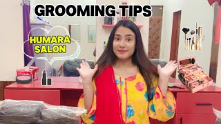 Lazy Girl Grooming Tips to look Attractive Everyday Humara Chota Sa Salon 💇‍♀️ [upl. by Bennir995]