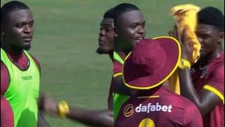 alzarri joseph fight with shai hope Video explained [upl. by Adnovaj]