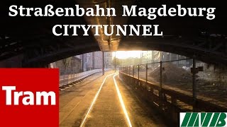 Tram Magdeburg  Citytunnel  Cabride [upl. by Parthen]