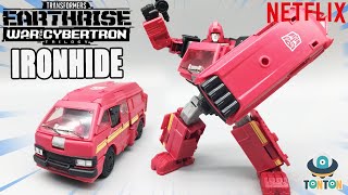 Transformer Netflix WFC Earthrise Deluxe Ironhide Review  アースライズデラックスアイアンハイド [upl. by Nesyla]