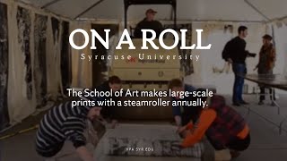 ON A ROLL Printmaking with a steamroller [upl. by Sungam]