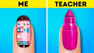 SMART AND FUNNY SCHOOL HACKS  Cool Hacks And Pranks With Your Favorite Gadget By 123 GO GOLD [upl. by Ogait]