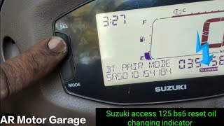 Suzuki access 125 bs6 reset oil changing indicator  2022 Bluetooth edition suzukiaccess125bs6 [upl. by Bertine]