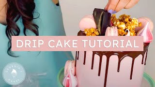 How To Decorate A Drip Cake  Georgias Cakes [upl. by Sedaiuqlem]