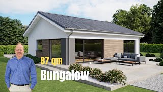 Bungalow schlüsselfertig aus Polen  Haustour durch einen Bungalow mit 87 m² [upl. by Anaerol]