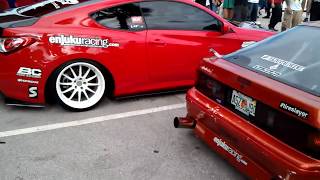 500hp hyundai genesis vs Rx7 v8 [upl. by Hasile]