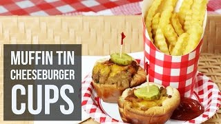 Muffin Tin Cheeseburger Cups  Finger Food Appetizer Recipe by Forkly [upl. by Ramar]