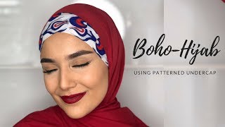 Boho Hijab Style With Textured Inner Cap [upl. by Namhcan]