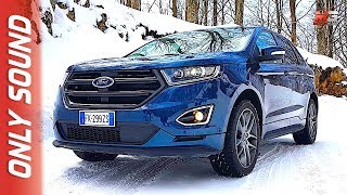 NEW FORD EDGE ST LINE 2018  FIRST SNOW TEST DRIVE ONLY SOUND [upl. by Assedo]