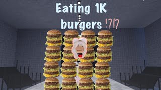 EATING 1K BURGERS mukbang [upl. by Yahsel]