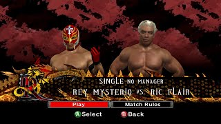 WWE SmackDown VS Raw 2007 Xbox360  Rey Mysterio VS Ric Flair 2KmClassic [upl. by Ailaro]