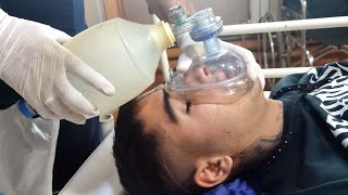 Administering Oxygen via Mask amp Endotracheal Tube  Real patient [upl. by Arv682]