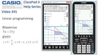 ClassPad Help 345  Linear Programming [upl. by Ymas]