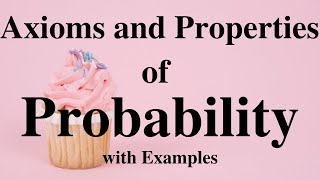 Axioms and Properties of Probability [upl. by Asined]