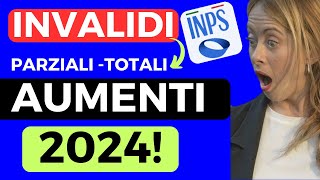 ⚠️PENSIONI DI INVALIDITÀ PARZIALI E TOTALI👉 DI QUANTO AUMENTERANNO NEL 2024 [upl. by Russel]