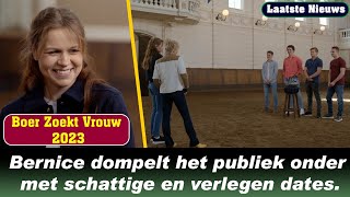 Boer Zoekt Vrouw 2023 Bernice dompelt het publiek onder met schattige en verlegen dates [upl. by Amand]