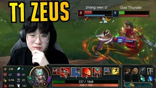 T1 Zeus Becomes The Unkillable Demon King  Best of LoL Stream Highlights Translated [upl. by Ppik]