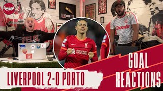 Thiagos Wonder Goal amp Salahs Sublime Finish  Liverpool 20 Porto  Goal Reactions [upl. by Aihsenal]