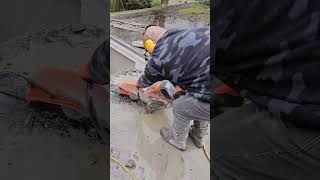 beton slopen beton zagen met Stihl Ts800 bij Shenhoff Sloopbedrijf [upl. by Ulyram799]