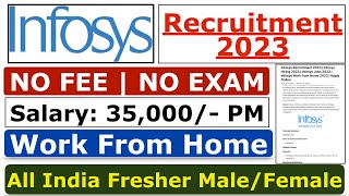 Infosys Recruitment 2023  Infosys Fresher Jobs 2023  Infosys Job Vacancy 2023  Salary ₹34000 [upl. by Hildegaard]