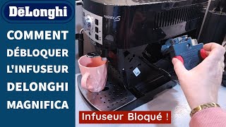 Infuseur Delonghi bloqué  Magnifica S infuseur bloqué  Solution débloquer infuseur Delonghi [upl. by Otti545]