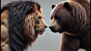 Epic Showdown Lion vs Grizzly Bear – Who’s the Ultimate Predator [upl. by Anom]