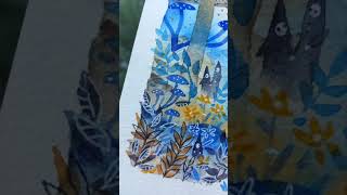 ️Some gnomes watercolortimelapse watercolortutorial illustration watercolorillustration magic [upl. by Egoreg]