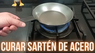 ✅ Curar sartén de acero De Buyer [upl. by Malvia497]