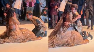 Mouni Roy EMOTIONAL Moment With Bestfriend Rahul Shetty At Wedding Reception [upl. by Nahgen85]