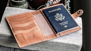 Making a Handmade Leather Travel Wallet [upl. by Stutzman771]