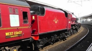 Jubilee Class 460 No 45699 Galatea On Loaded Test Run 5Z50  Carnforth and Lancaster 14th May 13 [upl. by Dalila222]