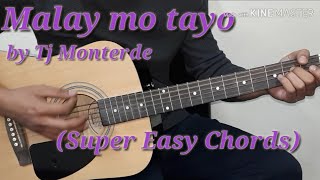 Malay mo tayo  Tj Monterde Easy Guitar Chords Guitar Tutorial [upl. by Artap]