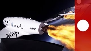 Stunning video Virgin Galactic SpaceShipTwo goes supersonic in test flight [upl. by Nabe]