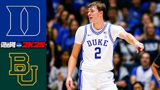 Duke vs Baylor  College Hoops 2K25 Simulation [upl. by Elleynod870]