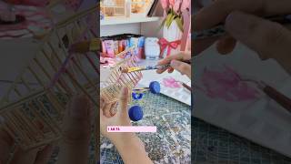 DIY Mini Shopping Trolley 🤧🩷✨  Diy crafts shorts diy craft trending cute viral miniature [upl. by Ecnarwal]