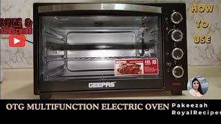 Geepas 48L Electric oven with Convection amp rotisserie unboxing\oven toaster griller OTG review [upl. by Ennair]