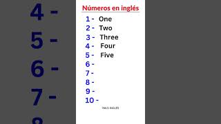 Los números del 1 al 10 en inglés  Numbers [upl. by Rexford]