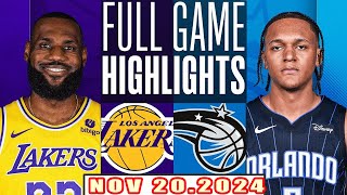 Los Angeles Lakers Vs Orlando Magic FULL GAME Highlights Nov 202024 NBA Season 202425 [upl. by Magill160]