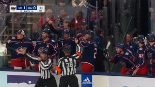 Columbus Bench Calls Out to Medical Staff for Sean Kuraly [upl. by Schechter871]