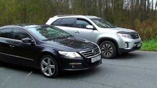 Kia Sorento vs Volkswagen Passat CC [upl. by Ilojne]