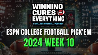 ESPN College Football Pickem Week 10 Picks Against the Spread [upl. by Anileda318]