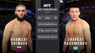 Khamzat Chimaev VS Shavkat Rakhmonov UFC Fight Night [upl. by Llekcm605]