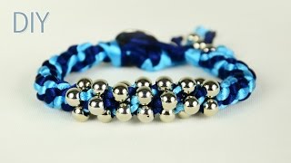 DIY Chinese Crown Knot Bracelet with Beads [upl. by Letreece]