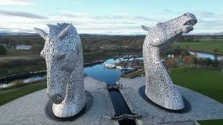 The Kelpies  DJI Drone Flight [upl. by Nohsid]