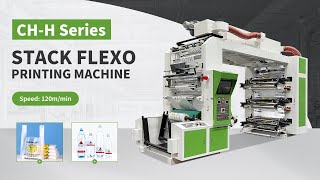 stack flexo printing press 6 colour for Paper [upl. by Marietta533]