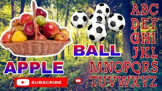 A to Z A for apple 🍎 B for Ball 🏀ABC Phonic SongsToddler Learning phonics Songs ABC llPart264 [upl. by Fanchette]