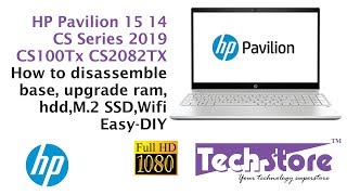 HP Pavilion 14 15 CS Series 2082TX 1000TX 2096TX  how to disassemble base upgrade memory m2 ssd [upl. by Erkan]