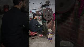 Skilled Worker On Semi Automatic Metal Cutting Machine [upl. by Selfridge783]